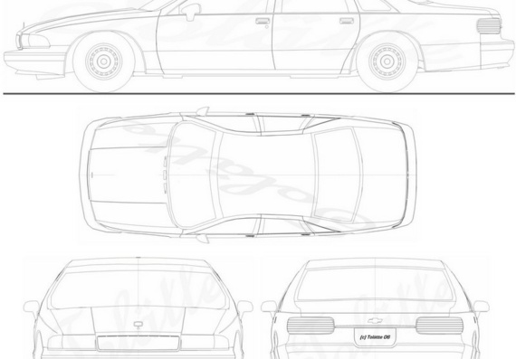 Chevrolet Caprice (1993) (Шевроле Капри (1993)) - чертежи (рисунки) автомобиля